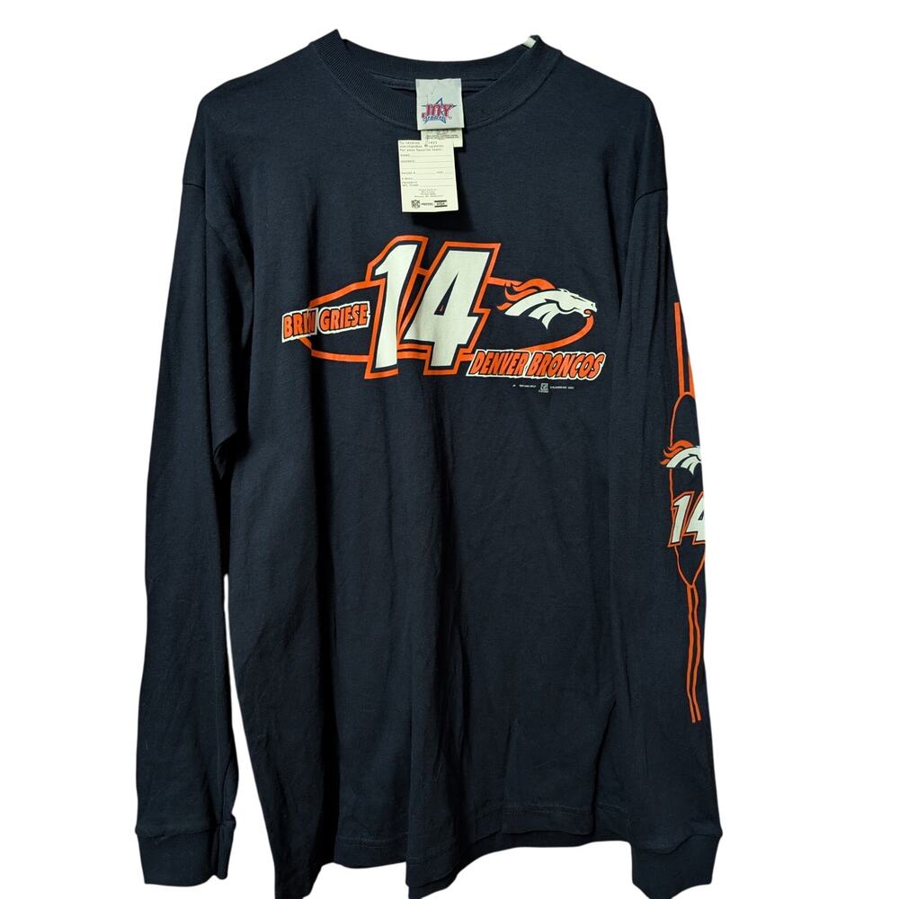 Vintage Denver Broncos Brian Griese 14 Size Large Long Sleeve Shirt New With Tag
